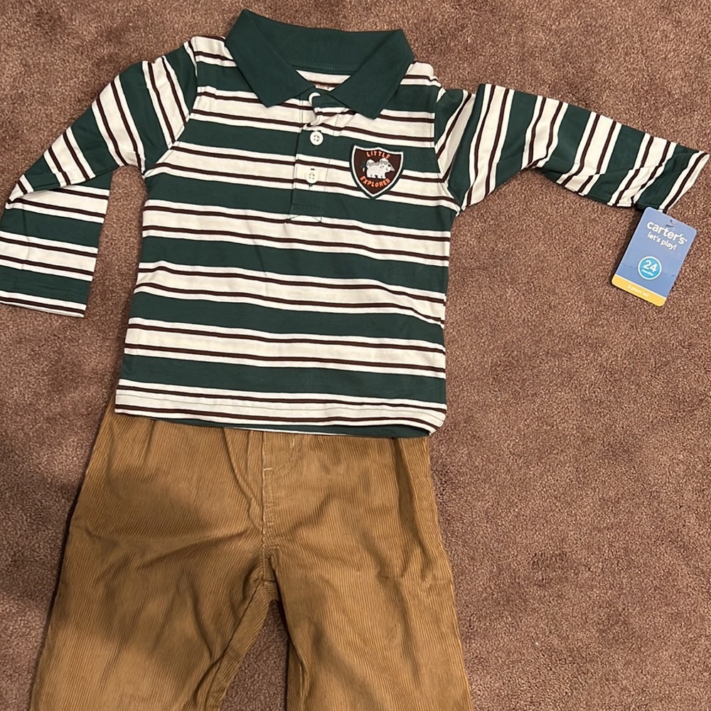 Long sleeve polo shirt and pants